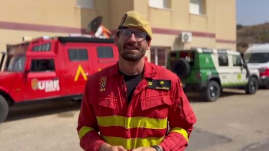 El comandante Ángel Saldaña, jefe de Operaciones del II Batallón de la UME