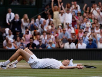 Jannik Sinner tras proclamarse campe&oacute;n de Wimbledon
