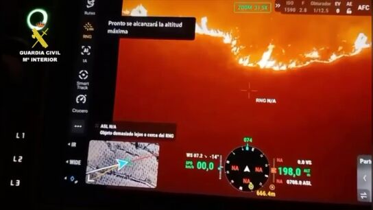El incendio a vista de dron