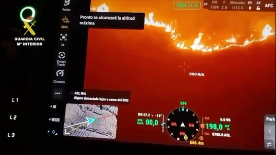 El incendio a vista de dron El incendio a vista de dron
