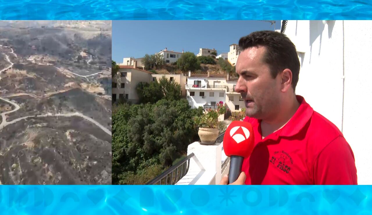 Vecinos afectados por el incendio en Almer&iacute;a.