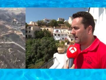 Vecinos afectados por el incendio en Almer&iacute;a.