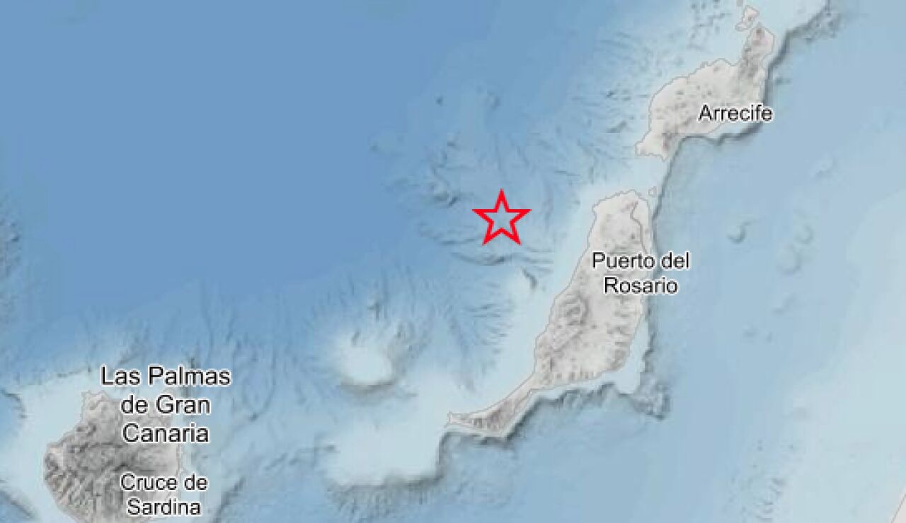 Imagen del se&iacute;smo en Fuerteventura