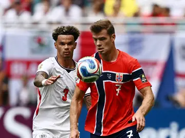 Sorloth durante los cuartos del Mundial ante Inglaterra Sorloth durante los cuartos del Mundial ante Inglaterra