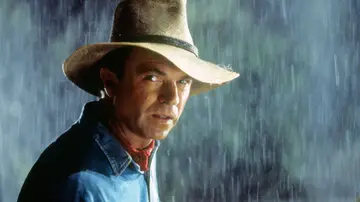 Sam Neill como el Dr. Allan Grant en Parque Jurásico Sam Neill como el Dr. Allan Grant en Parque Jurásico