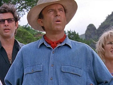 Jeff Goldblum, Sam Neill y Laura Dern en 'Parque Jur&aacute;sico'