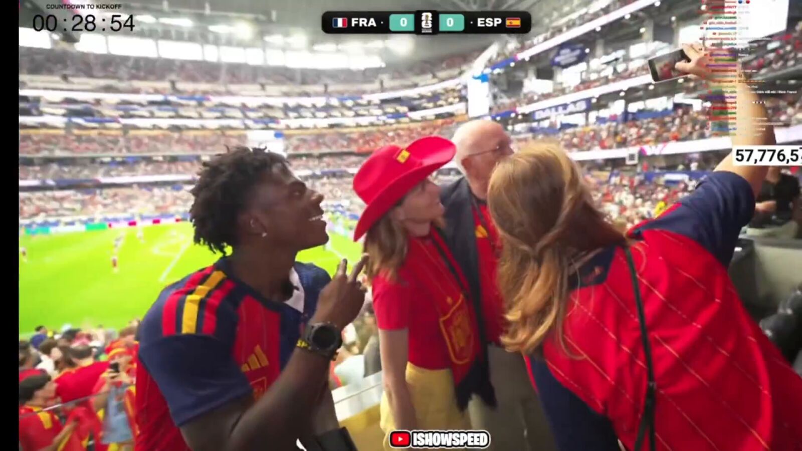 Speed protagoniza un encuentro surrealista junto a Juan Roig en la semifinal del Mundial de 2026 entre España y Francia