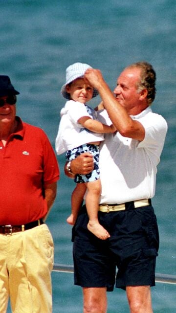 Rey Juan Carlos y Froilán en Mallorca