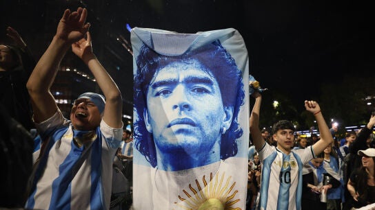 Aficionados argentinos celebran en Buenos Aires