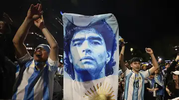Aficionados argentinos celebran en Buenos Aires Aficionados argentinos celebran en Buenos Aires
