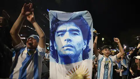 Aficionados argentinos celebran en Buenos Aires Aficionados argentinos celebran en Buenos Aires