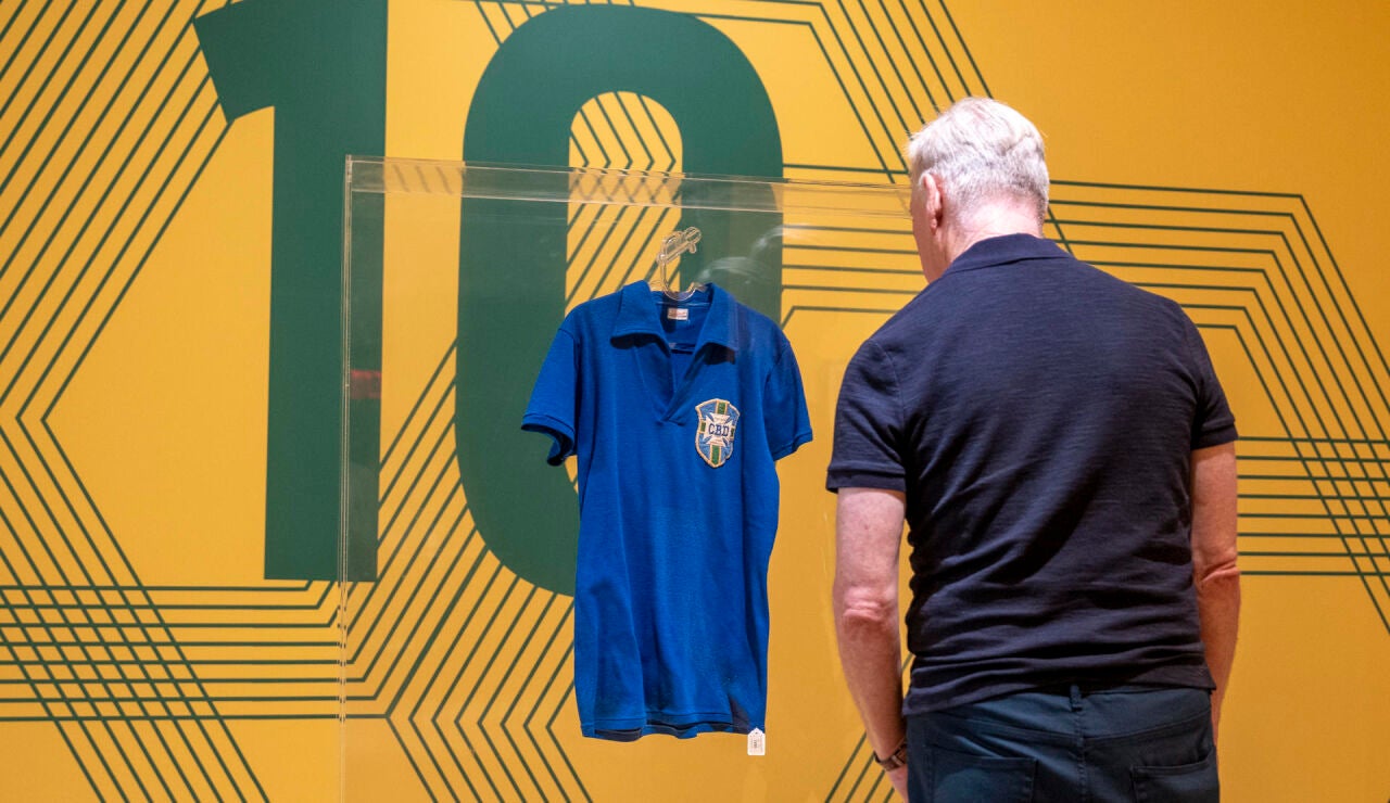 La camiseta de Pel&eacute; en el Mundial de Suecia 1958