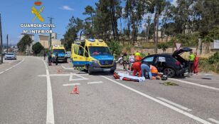 Accidente de tr&aacute;fico en O Porri&ntilde;o (Pontevedra).