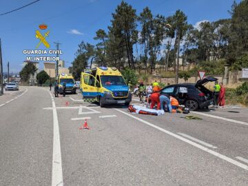 Accidente de tr&aacute;fico en O Porri&ntilde;o (Pontevedra).
