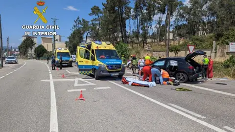 Accidente de tráfico en O Porriño (Pontevedra). Accidente de tráfico en O Porriño (Pontevedra).