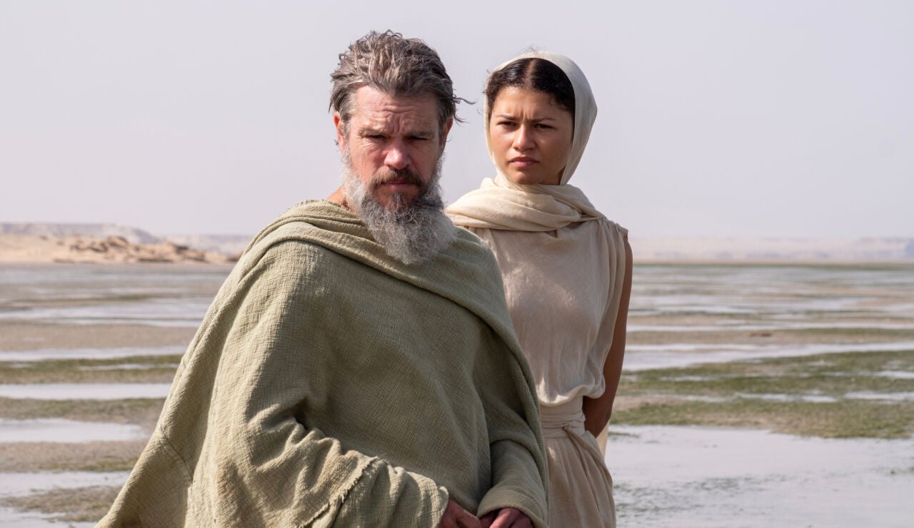 Matt Damon y Zendaya en La odisea