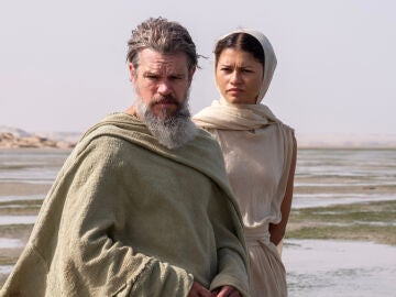 Matt Damon y Zendaya en La odisea