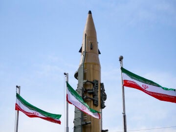 (Foto de ARCHIVO) February 11, 2023, Tehran, Tehran, Iran: Iran's domestically built missiles, Sejjil are displayed during the annual rally commemorating Iran's 1979 Islamic Revolution. Europa Press/Contacto/Sobhan Farajvan 11/02/2023 ONLY FOR USE IN SPAIN