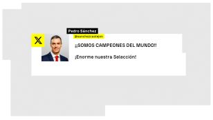 Mensaje de Pedro S&aacute;nchez en X