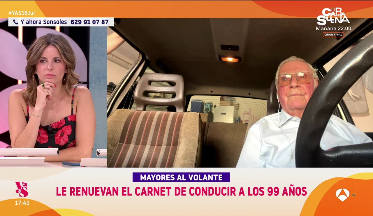 A sus 99 años vuelve a renovar el carnet y sigue conduciendo con total autonomía