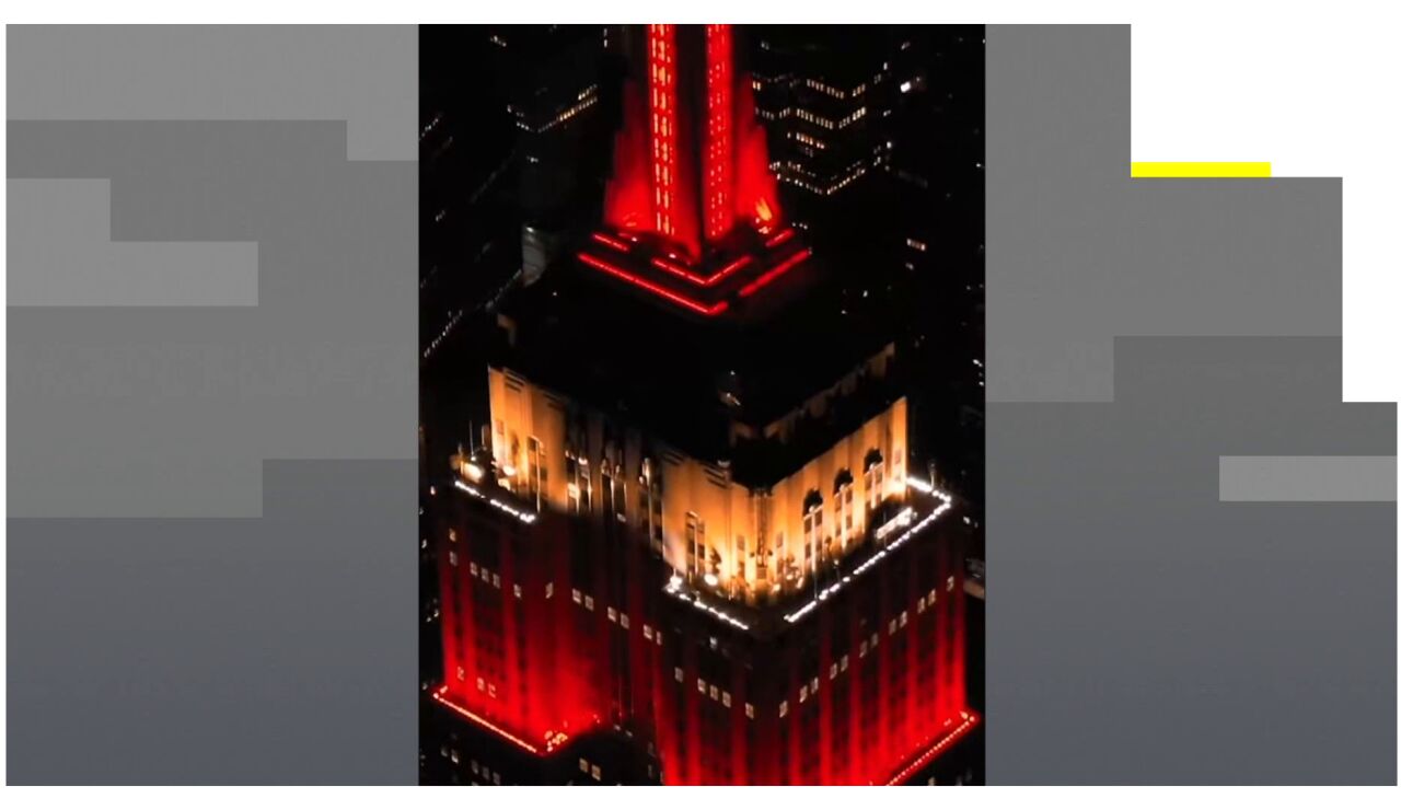Empire State Building, iluminado por la selecci&oacute;n espa&ntilde;ola.