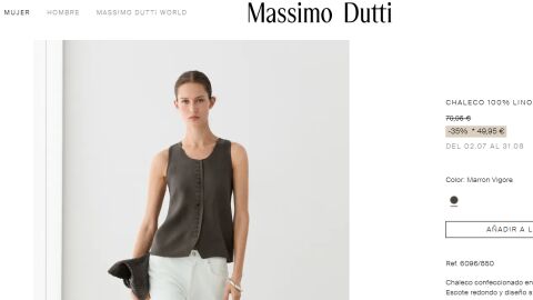Chaleco de rebajas de Massimo Dutti