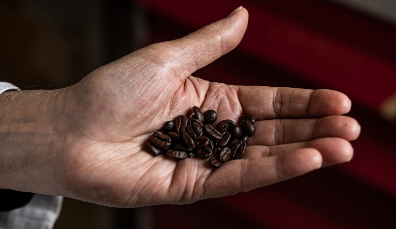 Granos de caf&eacute;