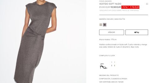 Vestido midi de Zara de rebajas