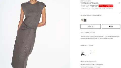 Vestido midi de Zara de rebajas Vestido midi de Zara de rebajas