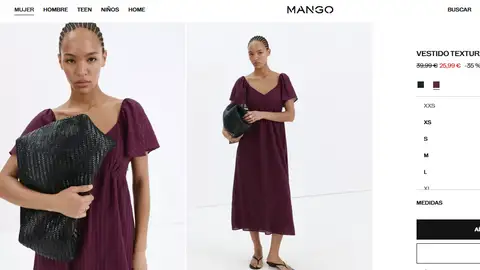 Vestido midi de Mango de rebajas Vestido midi de Mango de rebajas