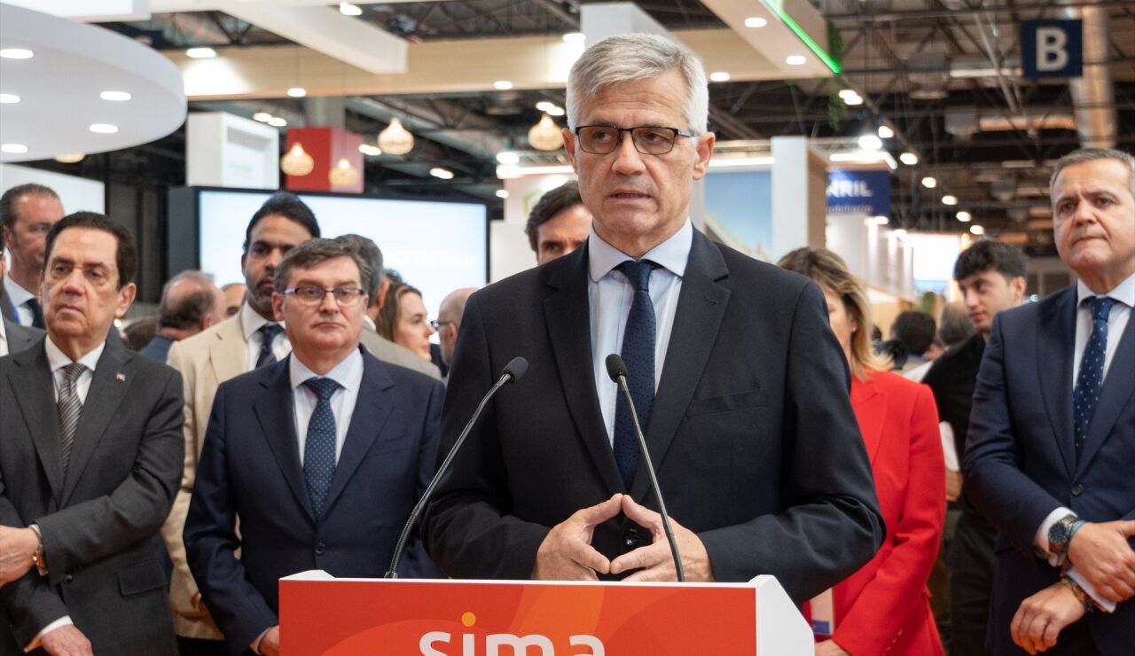 El secretario de Estado de Vivienda y Agenda Urbana, David Lucas, durante la inauguraci&oacute;n del Sal&oacute;n Internacional Inmobiliario de Madrid 2026.