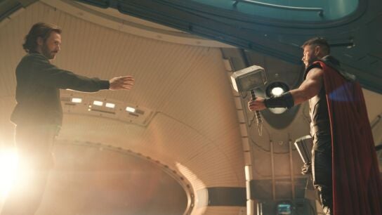Chris Evans como Capit&aacute;n Am&eacute;rica y Chris Hemsworth como Thor en Vengadores: Doomsday 