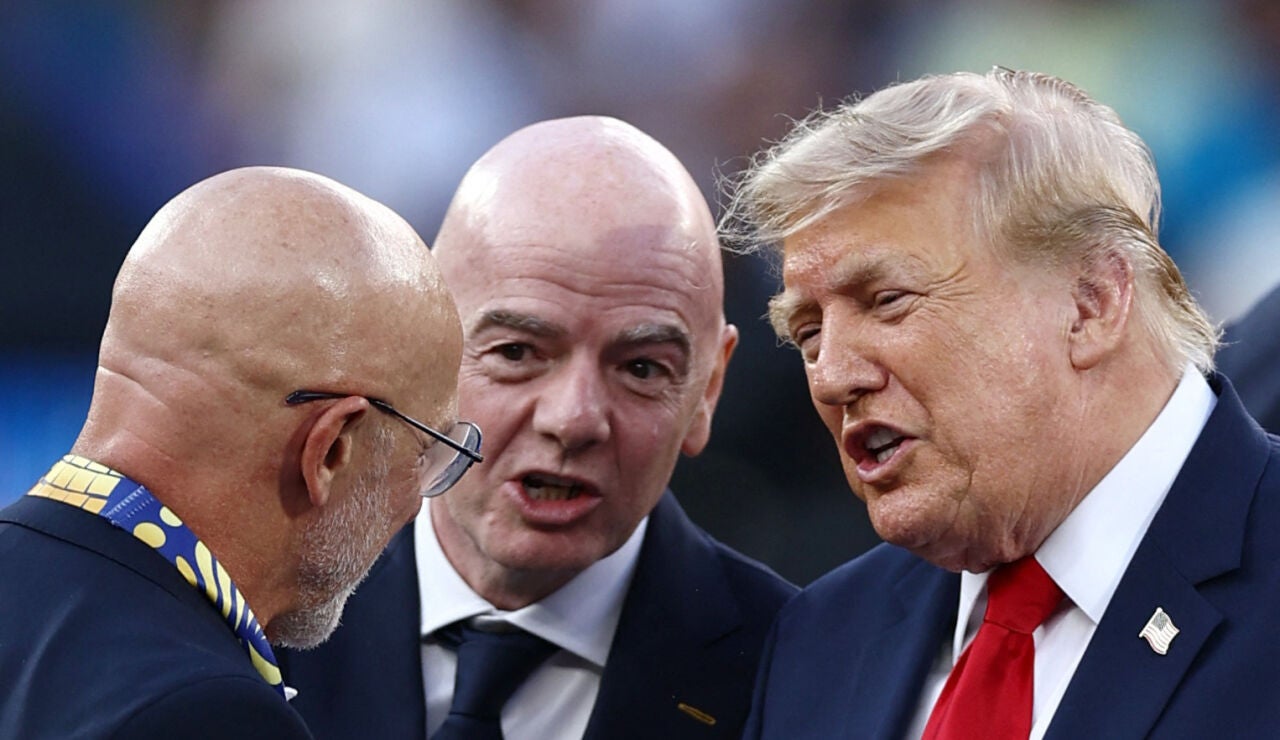 Trump e Infantino saludan a Luis de la Fuente tras el Mundial