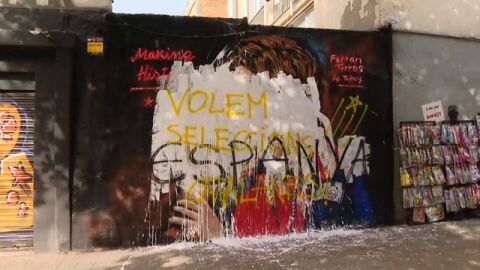 Vandalizan el mural dedicado a Ferran Torres en Barcelona