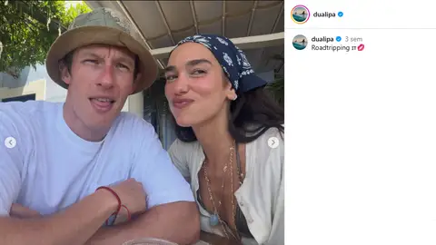 Dua Lipa y Callum Turner en su luna de miel Dua Lipa y Callum Turner en su luna de miel