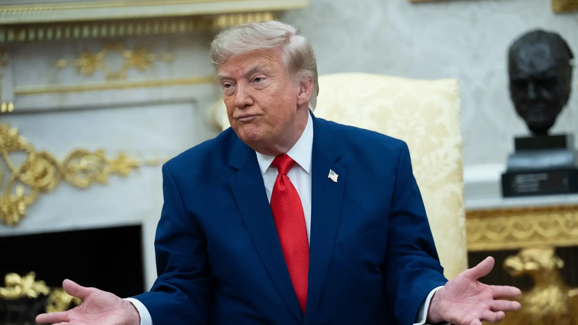 El presidente de EE.UU., Donald Trump, en su reunión junto al presidente libanés Joseph Aoun en la Casa Blanca. El presidente de EE.UU., Donald Trump, en su reunión junto al presidente libanés Joseph Aoun en la Casa Blanca.