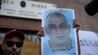 Protestas en Italia por la muerte de un ciudadano marroquí Protestas en Italia por la muerte de un ciudadano marroquí