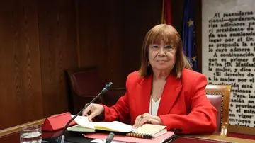 La presidenta del PSOE, Cristina Narbona, durante su comparecencia ante la Comisión de Investigación del ‘caso Koldo’ La presidenta del PSOE, Cristina Narbona, durante su comparecencia ante la Comisión de Investigación del ‘caso Koldo’