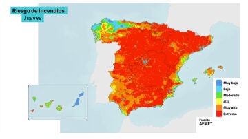 Mapa de riesgo de incendios