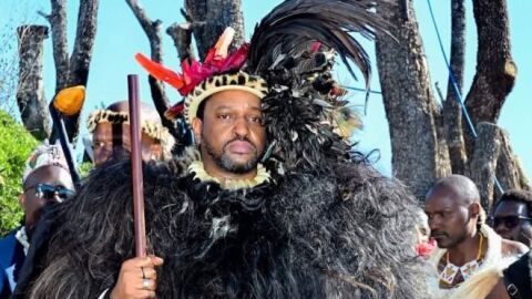 El rey zul&uacute; Misuzulu 