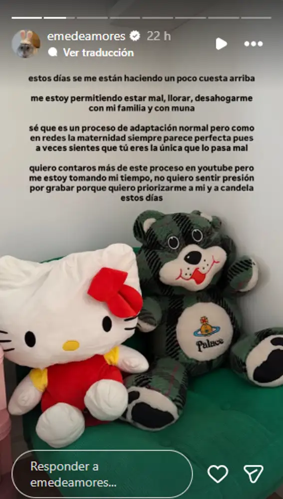 Las palabras de Eme de Amores sobre sus primeros días de maternidad Las palabras de Eme de Amores sobre sus primeros días de maternidad