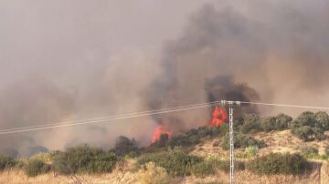 El incendio de Villa del Prado afecta a la localidad de Aldea del Fresno, Madrid.