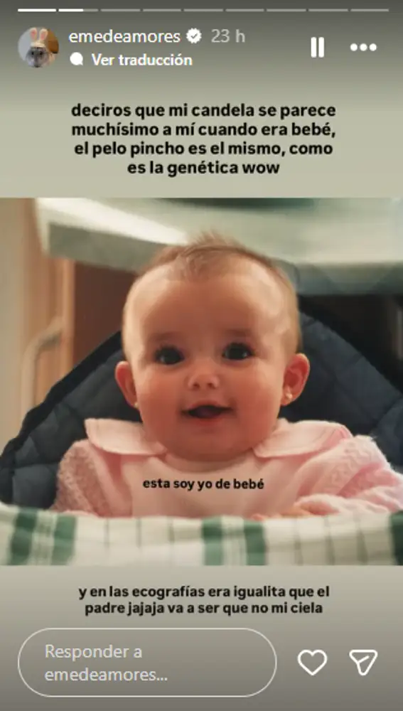 Una imagen de Eme de Amores de bebé Una imagen de Eme de Amores de bebé