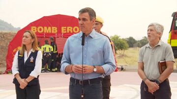 Pedro S&aacute;nchez desde el Puesto de Mando Avanzado de Cenicientos
