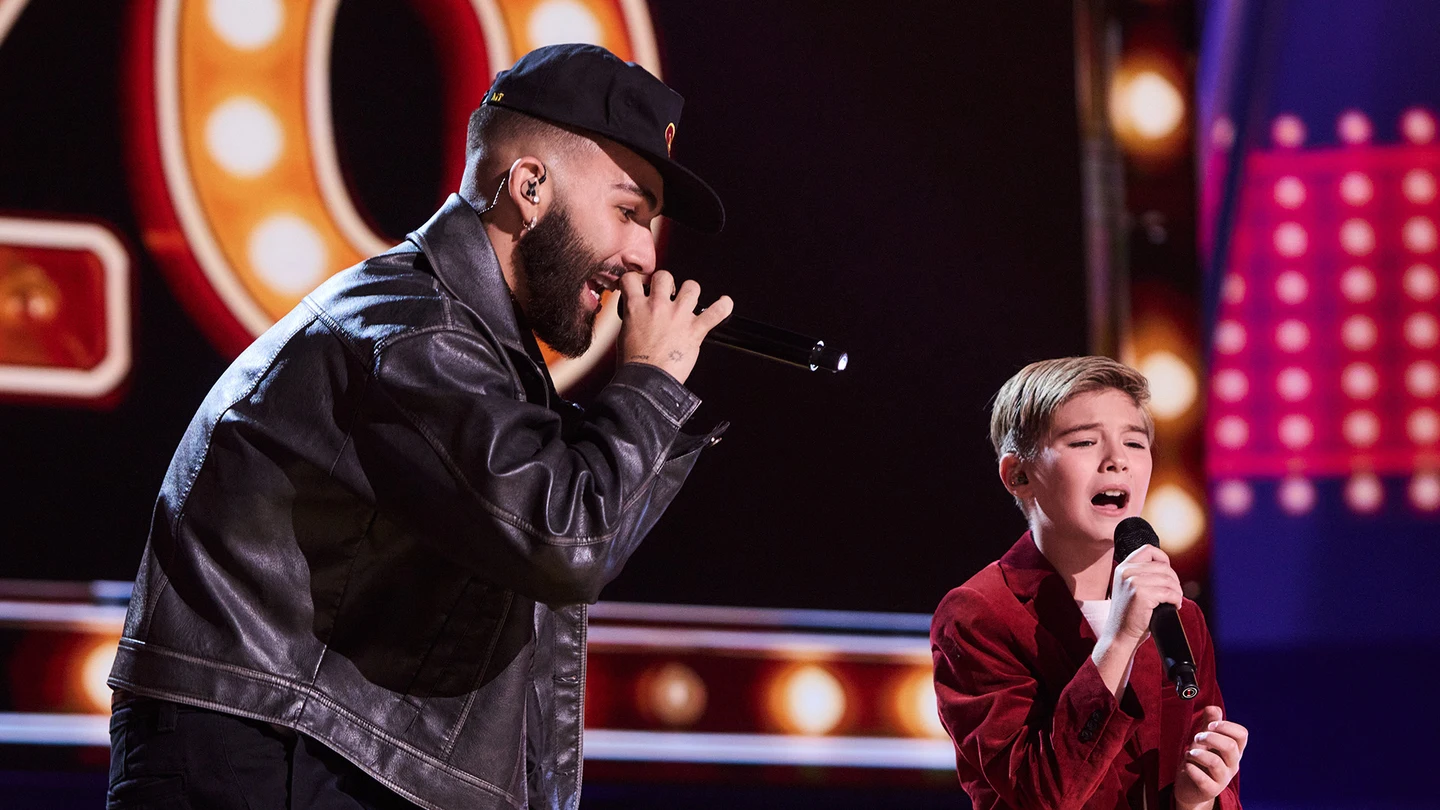 Manuel Turizo y Lucas en La Voz Kids Manuel Turizo y Lucas en La Voz Kids