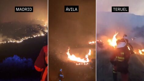 Imagen de los incendios en Espa&ntilde;a
