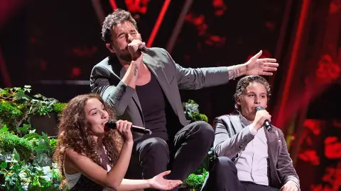 Leire, Antoñito Molina y Eduardo en La Voz Kids Leire, Antoñito Molina y Eduardo en La Voz Kids