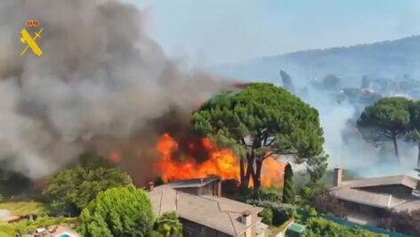 Las imponentes im&aacute;genes del incendio de la Comunidad de Madrid