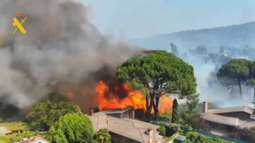 Las imponentes im&aacute;genes del incendio de la Comunidad de Madrid