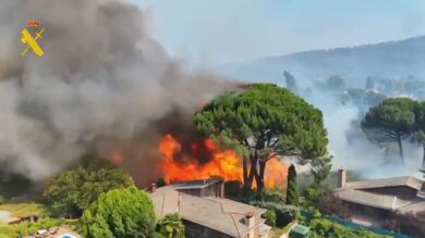 Las imponentes imágenes del incendio de la Comunidad de Madrid
